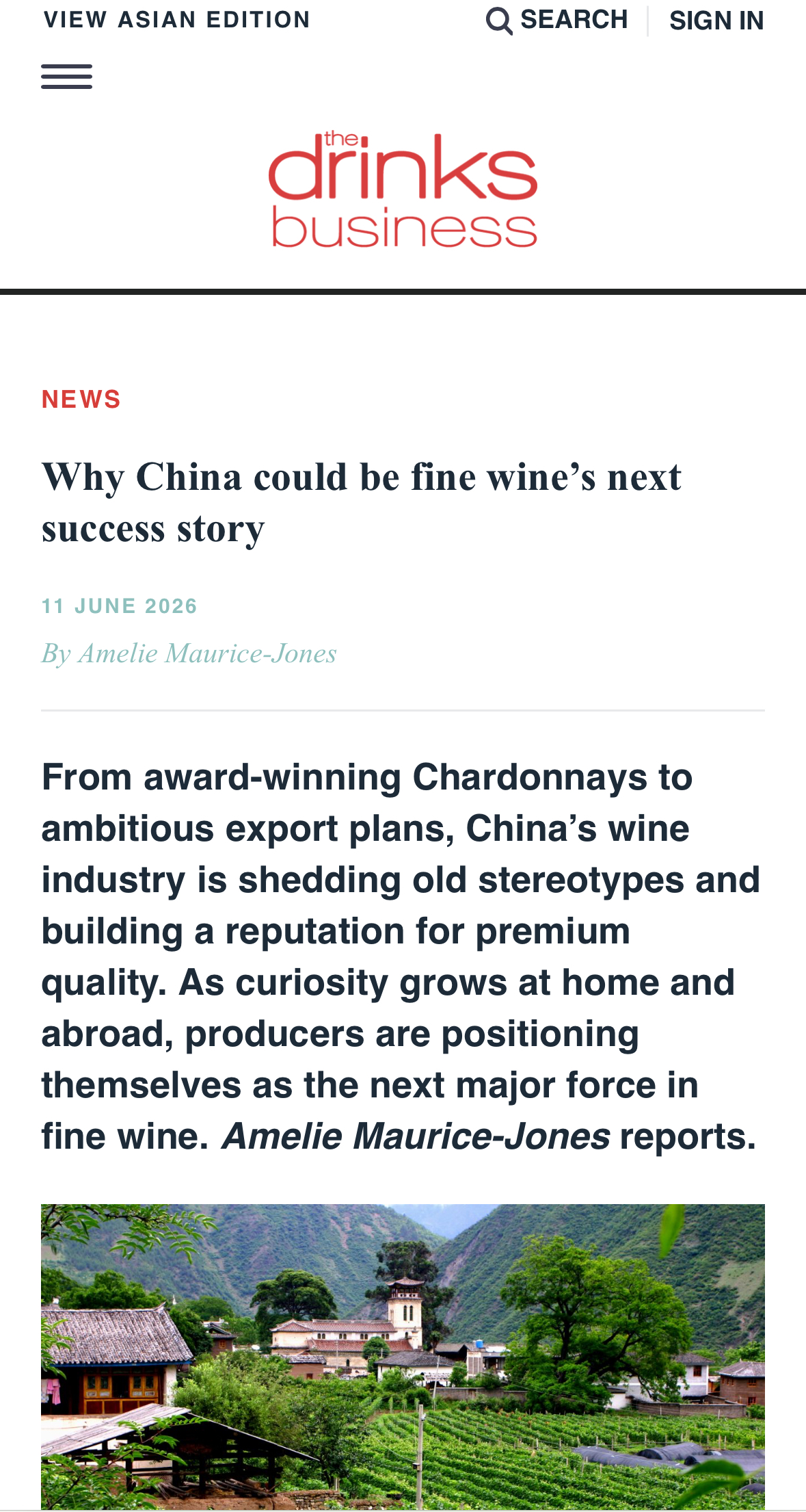 #039.【海外ニュース解説】 中国ワインはファインワインの「次の成功物語」になれるか——The Drinks Businessが総括